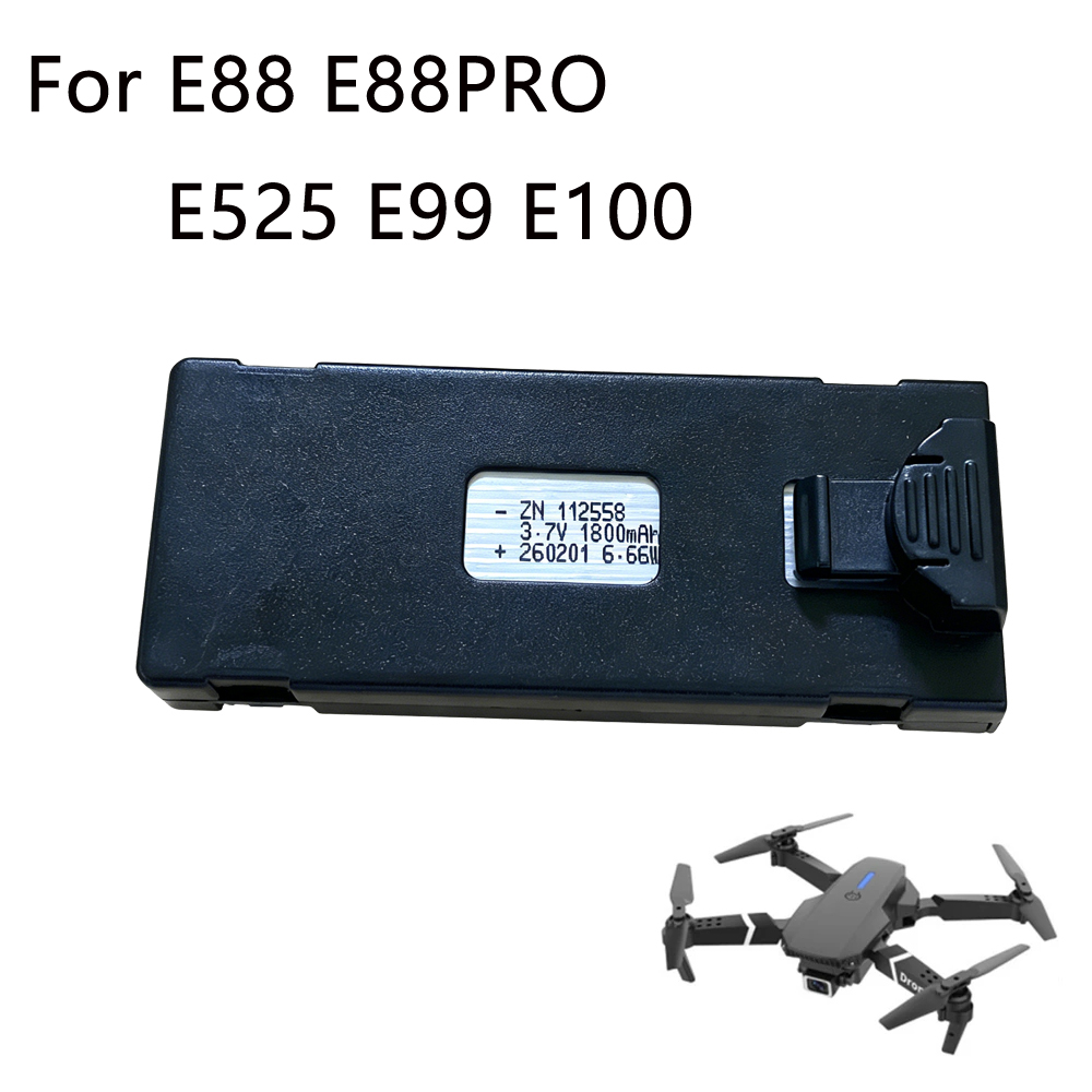 Rc Drone E88 - E88 Drone Battery 3.7V 1800mAh Rechargeable