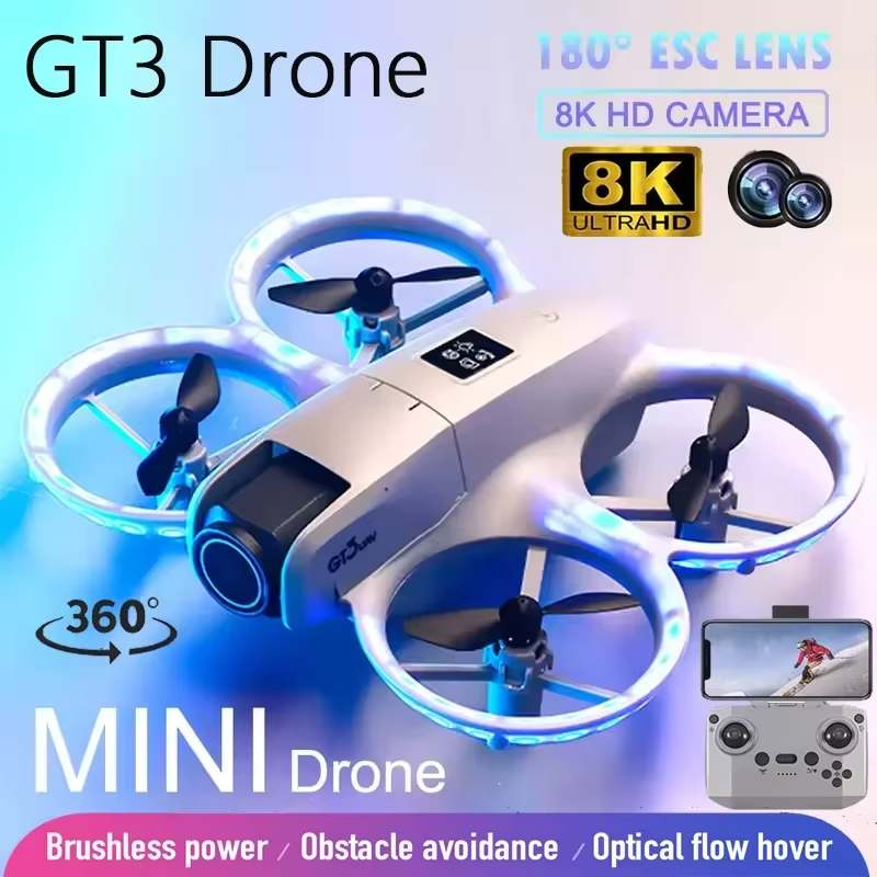 NEW GT3 Mini Drone 8K HD Dual  - Drone Gt3 Rc 评论和价格
