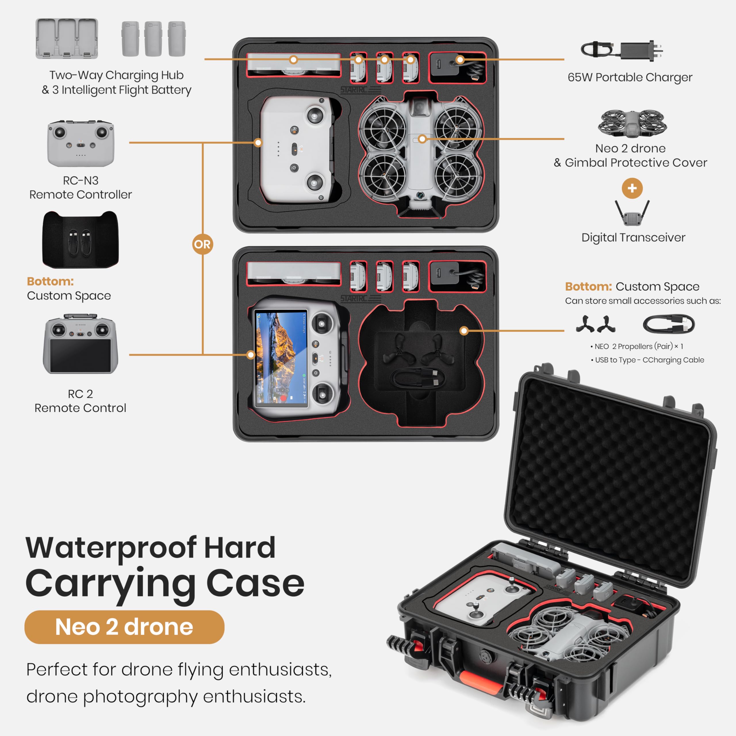 STARTRC Waterproof Hard Carryi - Drone Neo Rc 评论和价格