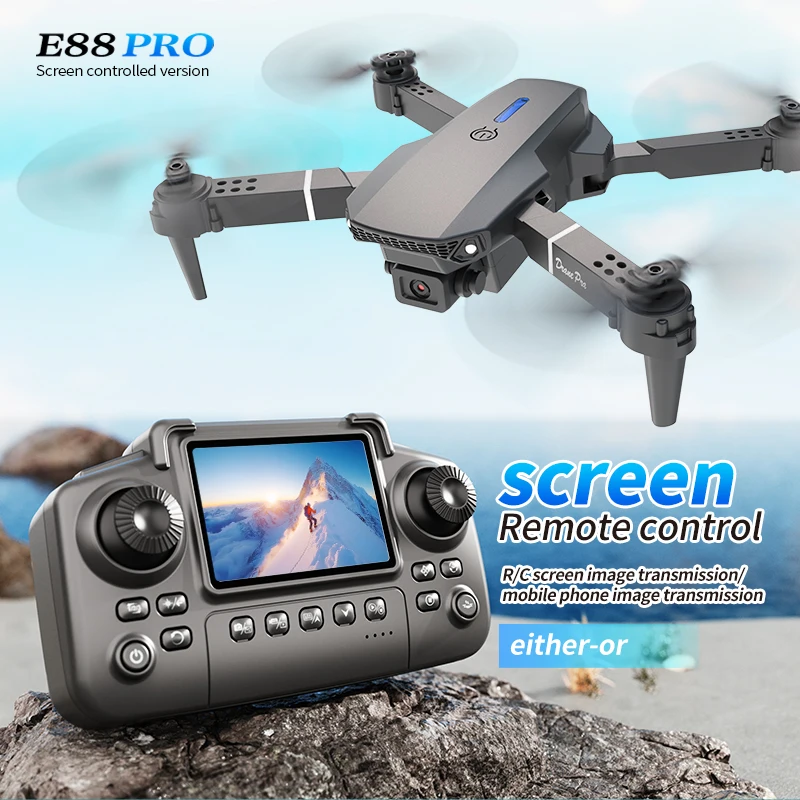 E88 PRO Drone with screen 4K H - Rc Drone E88 评论和价格